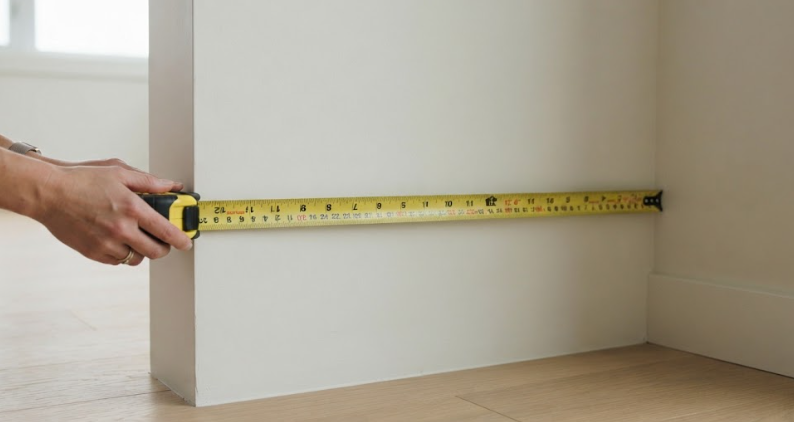 Measure clear wall dimensions