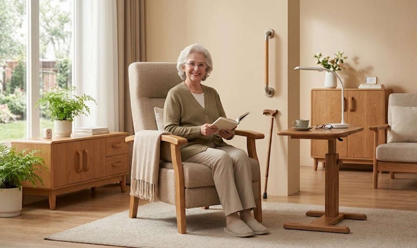 Best Furniture Materials for Elderly: Solid Wood, Metal vs. Impact-Resistant Upholstery