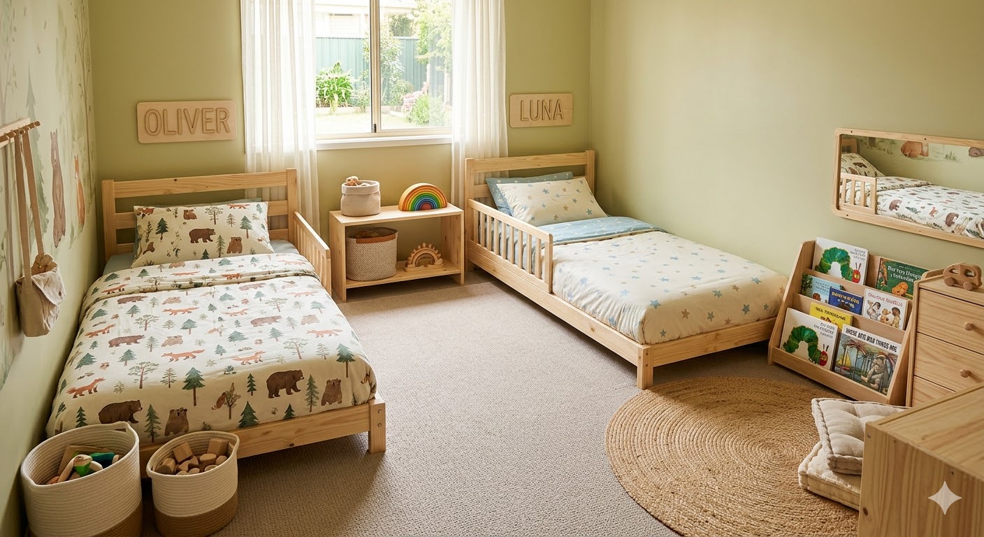 How Montessori Floor Beds Foster Toddler Independence Through Visual Boundaries