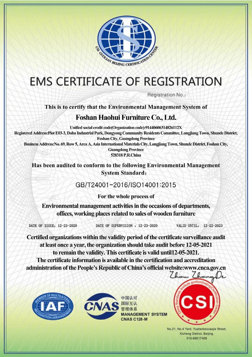 FOSHAN HAOHUI FURNITURE CO. LTD.