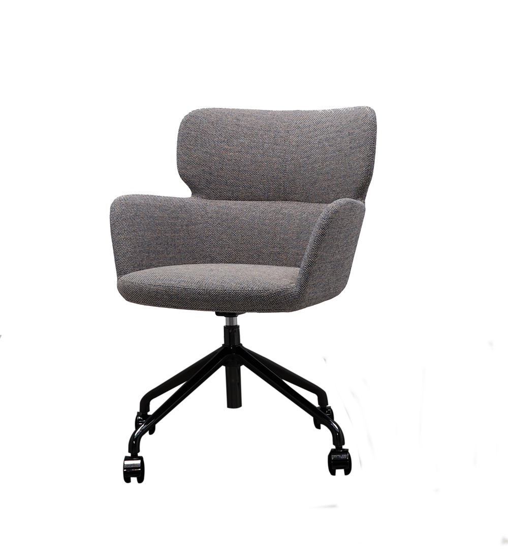 SWIVEL ARM CHAIR WHTH CASTORS