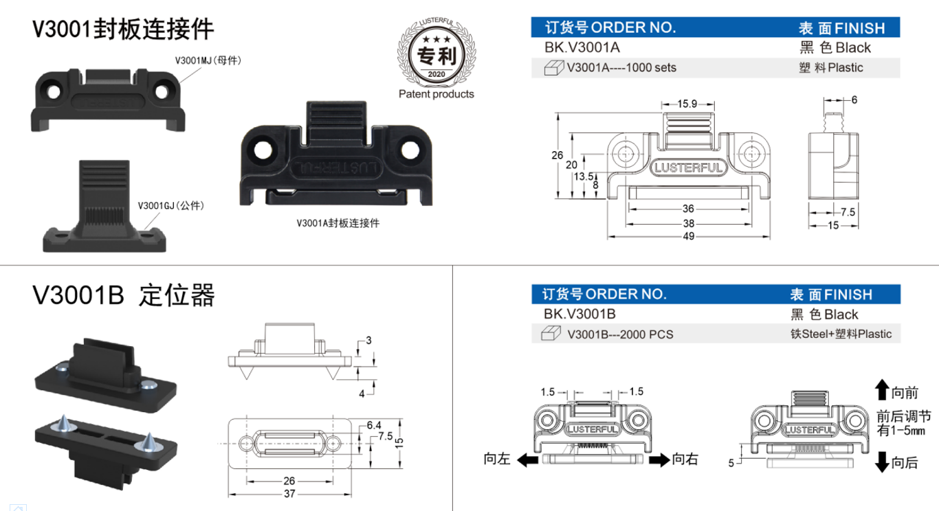 Concealed Filler Panel Connector（V3001A）