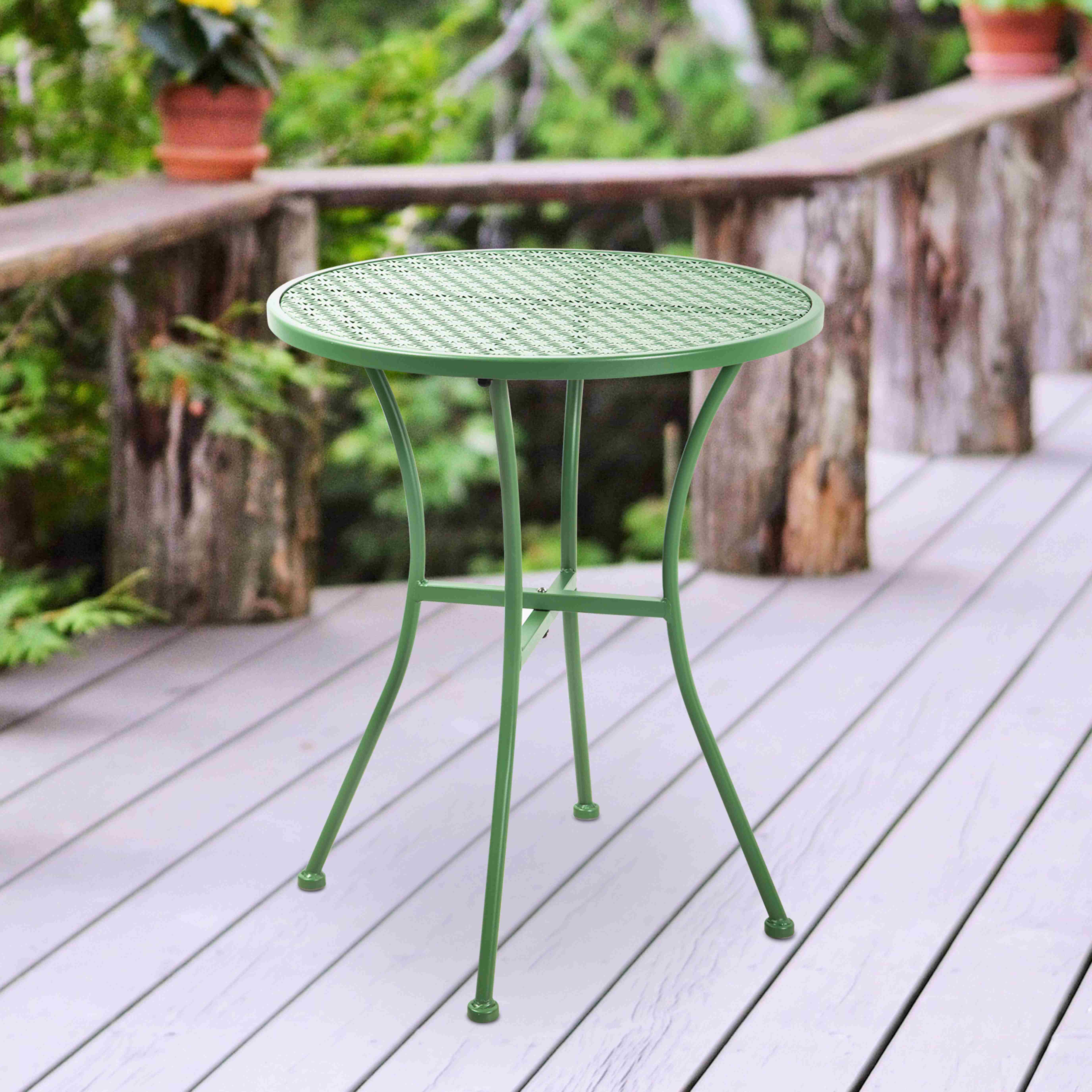 Steel Metal Round Table for Outdoor and Indoor, Patio, Back Yard, Balcony, Weather Risistant, Waterproof and Uv-Proof Steel Metal Round Table for Outdoor and Indoor, Patio, Back Yard, Balcony, Weather Risistant, Waterproof and Uv-Proof