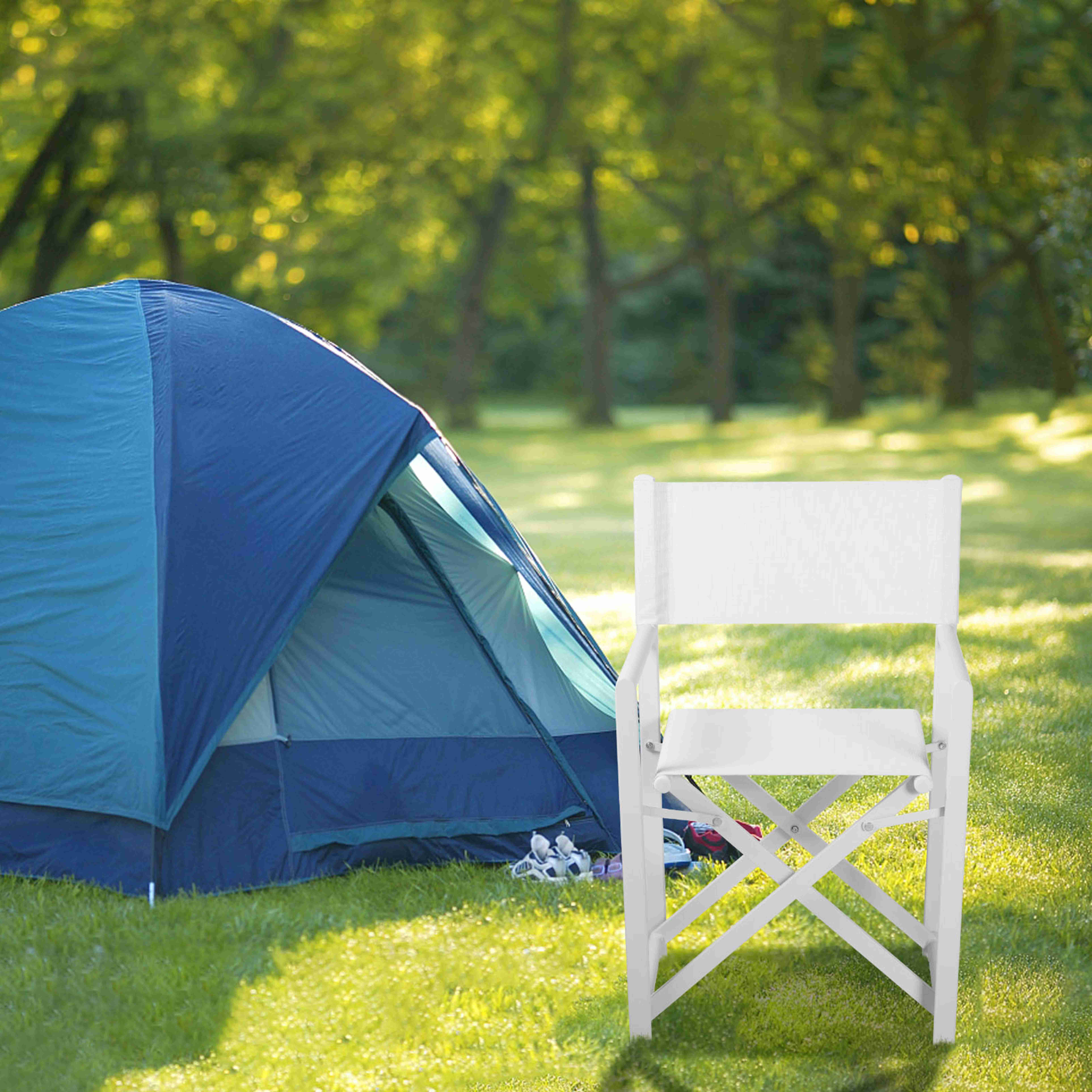 Aluminium Directors Chairs Camping Chair Portable Folding Chair Outdoor and Indoor Use for Living Room, Patio, Backyard, Picnic and Balcony
