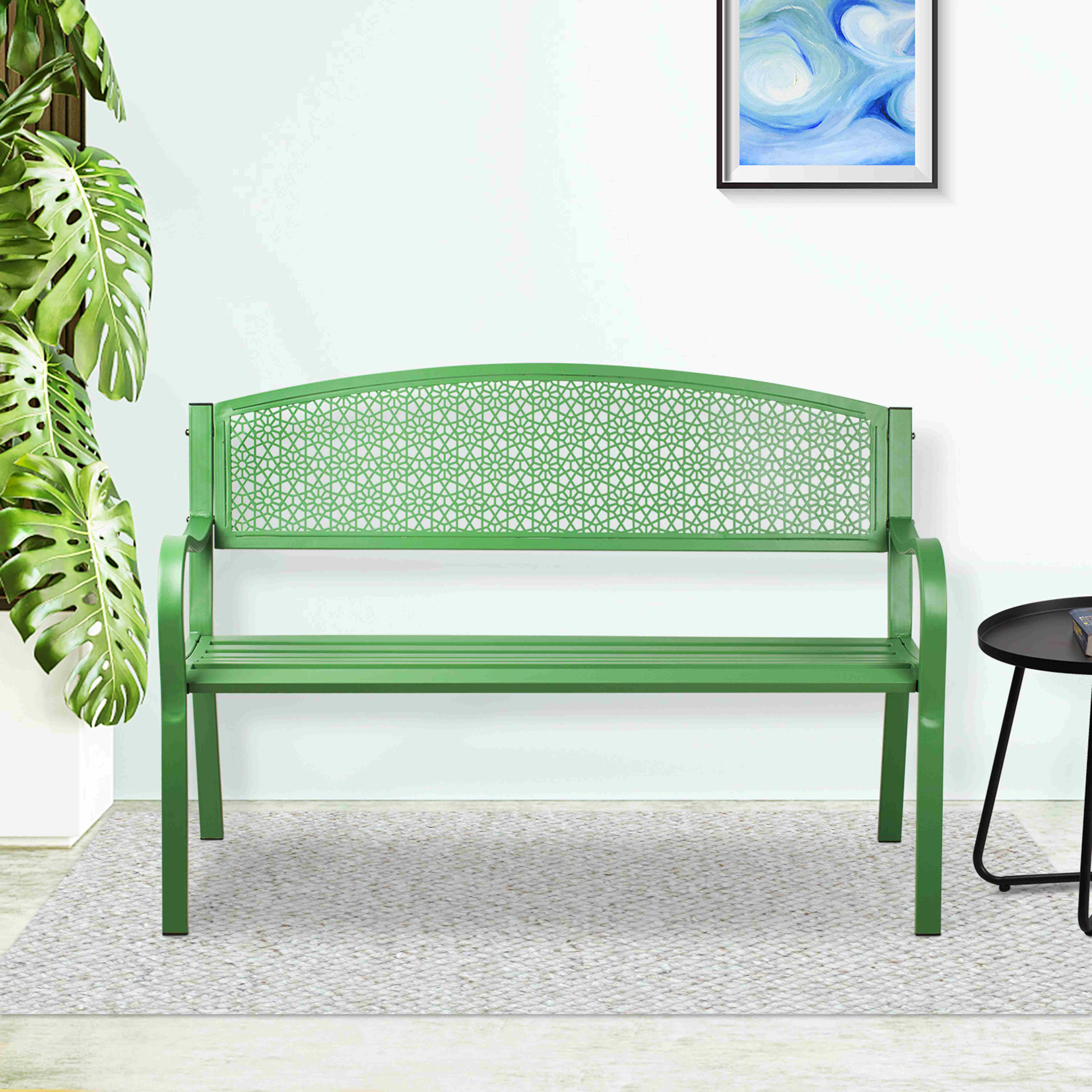 Outogether Steel Metal Bench for Outdoor Patio Park Yard Porch Entryway Garden Outogether Steel Metal Bench for Outdoor Patio Park Yard Porch Entryway Garden