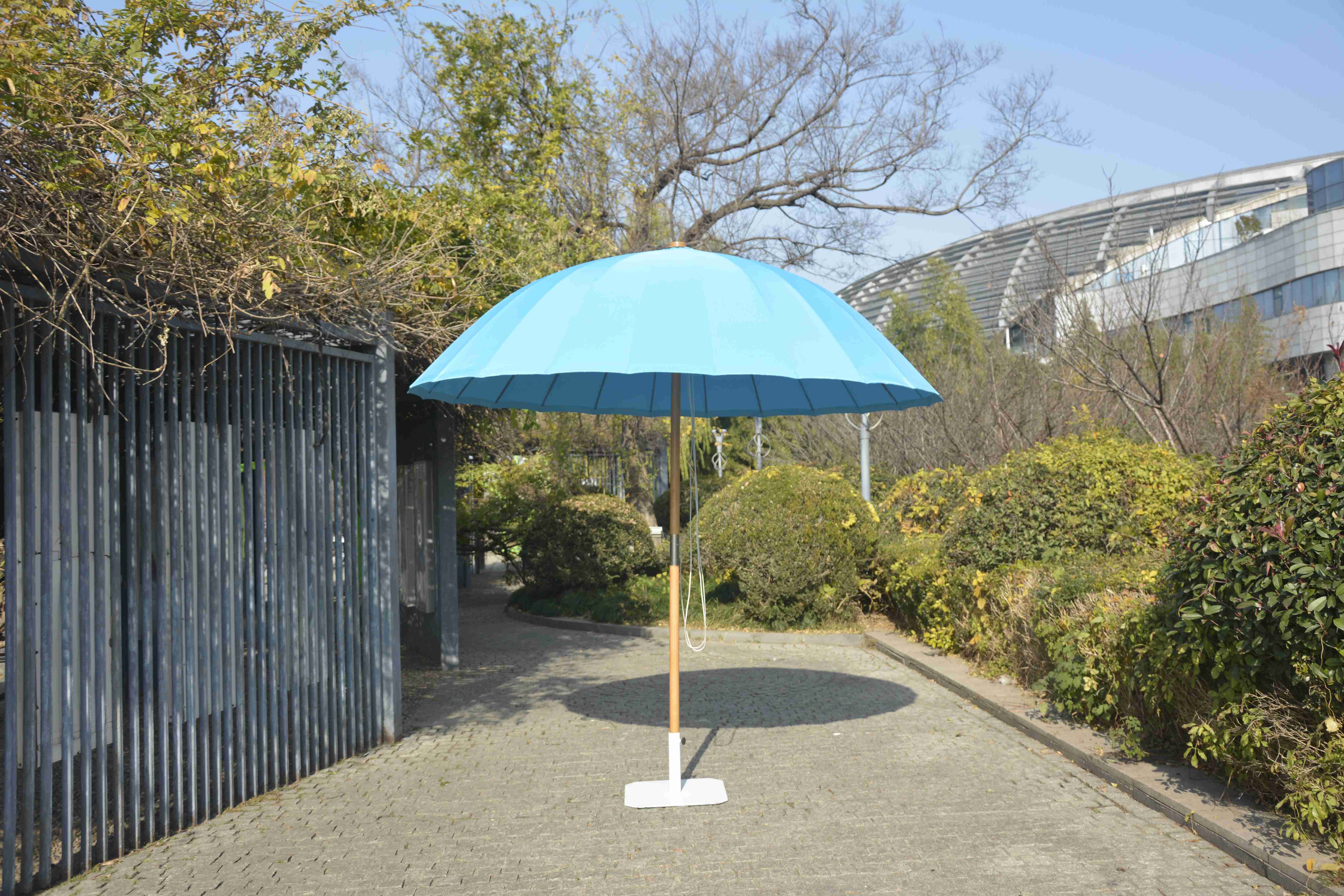 outdoor parasol,beech wood ,pagoda design
