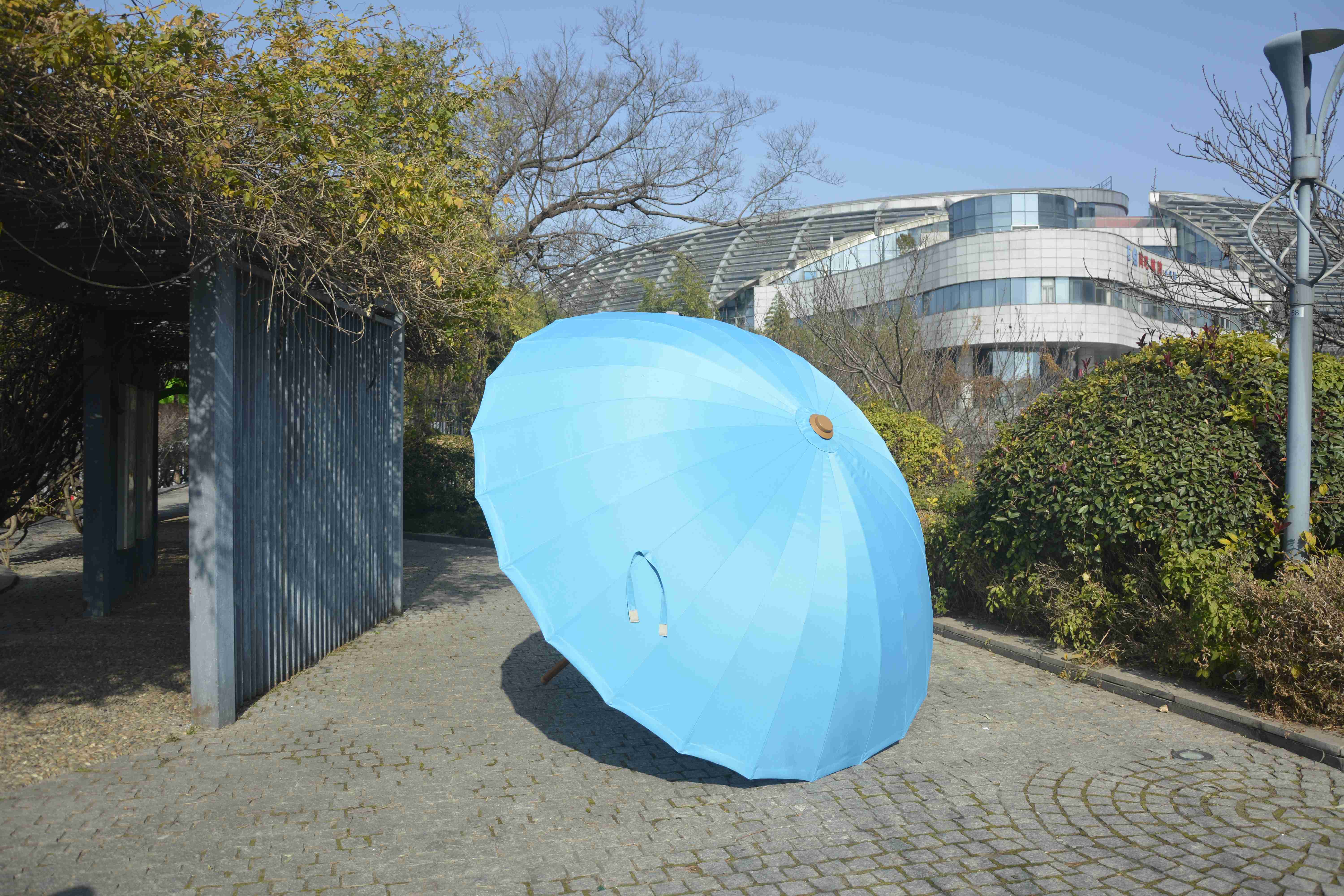 outdoor parasol,beech wood ,pagoda design